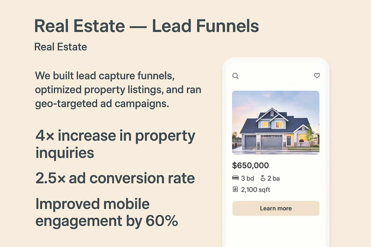 Real Estate Lead Funnels Case Study